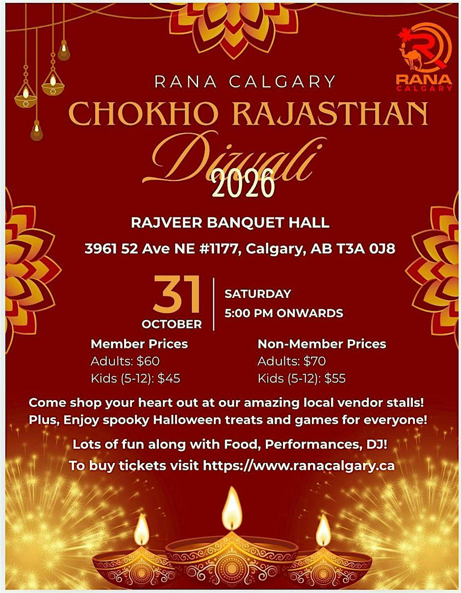 RANA'S Chokho Rajasthan Diwali & Halloween 2026