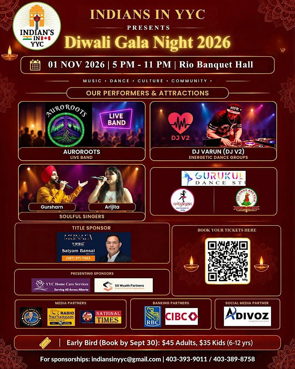 Diwali Gala Night 2026 by Indians in YYC